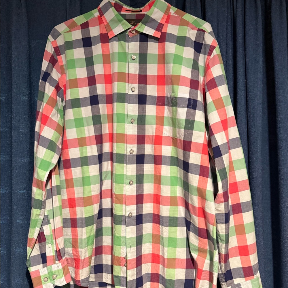 Rodd & Gunn Red and Green Casual Button Down Shirt